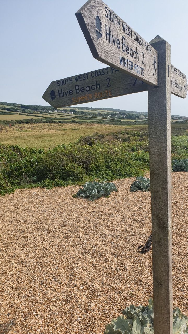 Walk Fingerpost on beach
